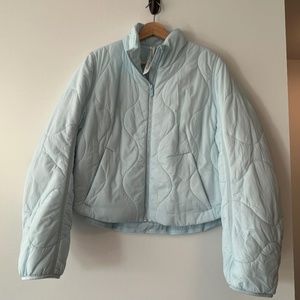 Lululemon Quilted Light Insulation Cropped Jacket - Size 10 - Baby Blue